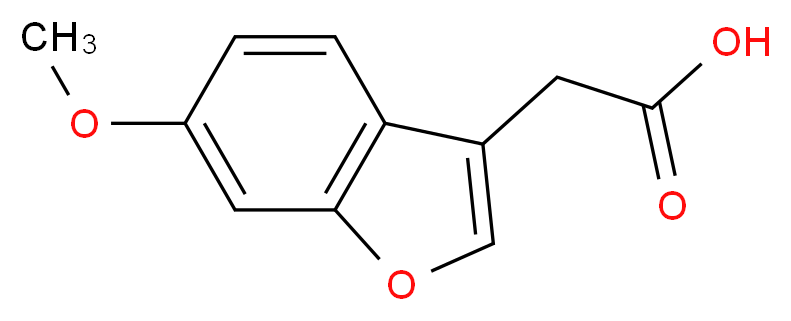 (6-Methoxybenzo[b]furan-3-yl)acetic acid 97%_分子结构_CAS_69716-05-8)
