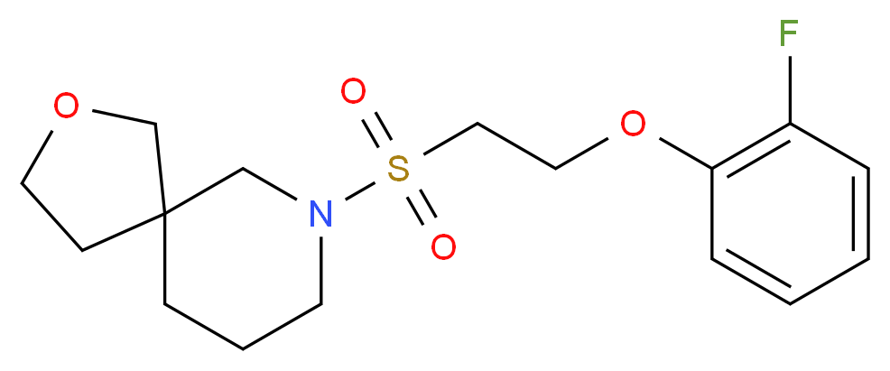 7-{[2-(2-fluorophenoxy)ethyl]sulfonyl}-2-oxa-7-azaspiro[4.5]decane_分子结构_CAS_)