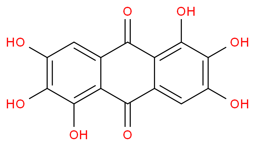 1,2,3,5,6,7-hexahydroxy-9,10-dihydroanthracene-9,10-dione_分子结构_CAS_82-12-2