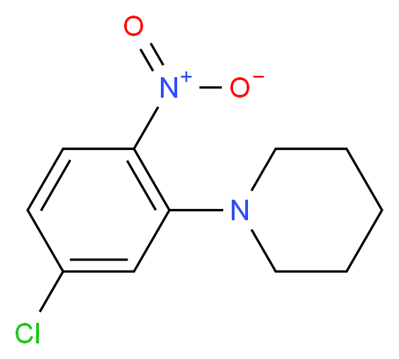 1-(5-chloro-2-nitrophenyl)piperidine_分子结构_CAS_53013-43-7