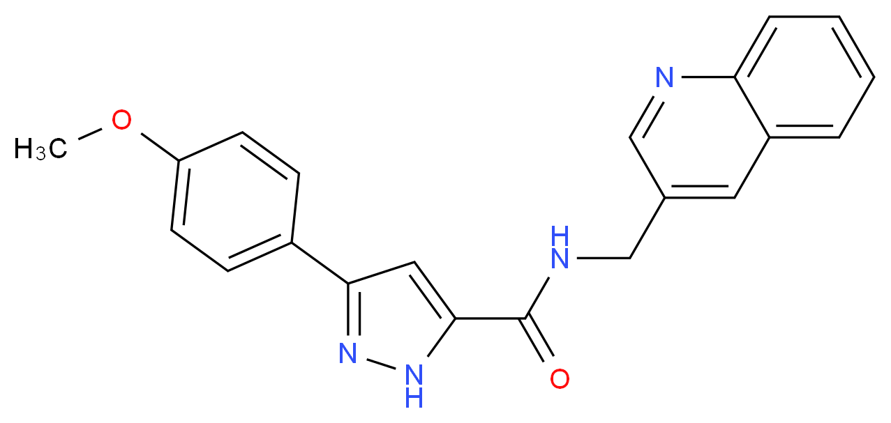 3-(4-methoxyphenyl)-N-(3-quinolinylmethyl)-1H-pyrazole-5-carboxamide_分子结构_CAS_)
