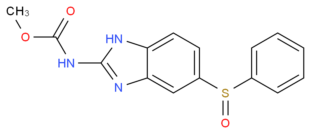 (5-(phenylsulfinyl)-1h-benzimidazol-2-yl)carbamic acid methyl ester_分子结构_CAS_53716-50-0)