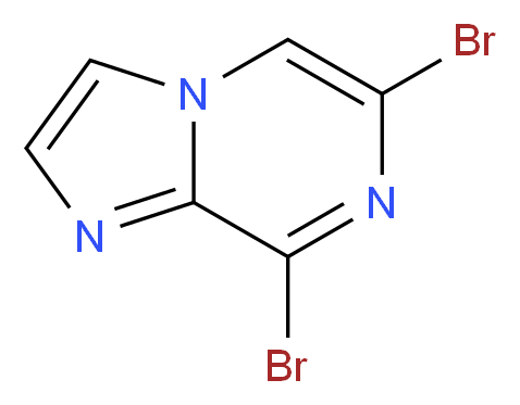 6,8-dibromoimidazo[1,2-a]pyrazine_分子结构_CAS_63744-22-9