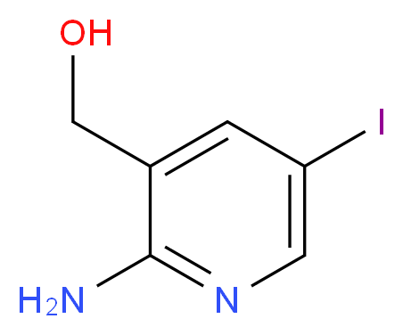 (2-Amino-5-iodo-pyridin-3-yl)-methanol_分子结构_CAS_618107-90-7)