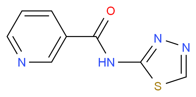 N-(1,3,4-thiadiazol-2-yl)pyridine-3-carboxamide_分子结构_CAS_51987-99-6