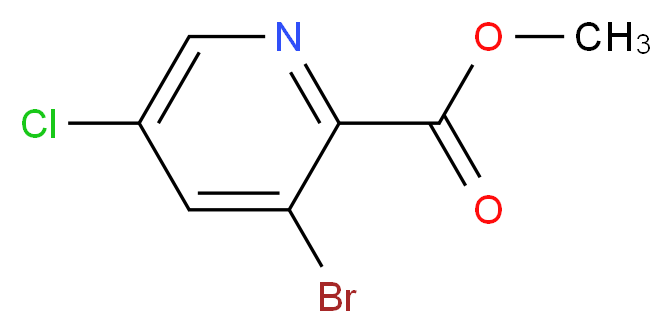 Methyl 3-bromo-5-chloropyridine-2-carboxylate_分子结构_CAS_1214362-45-4)