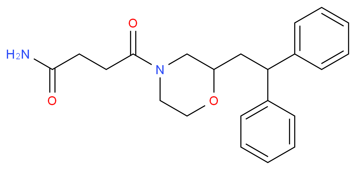 4-[2-(2,2-diphenylethyl)-4-morpholinyl]-4-oxobutanamide_分子结构_CAS_)