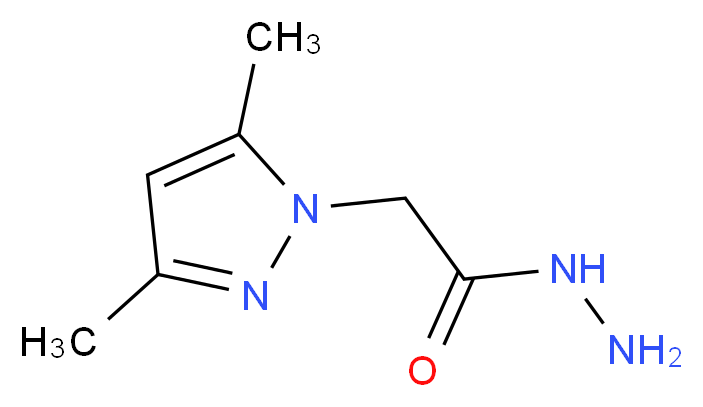 2-(3,5-dimethyl-1H-pyrazol-1-yl)acetohydrazide_分子结构_CAS_64019-58-5