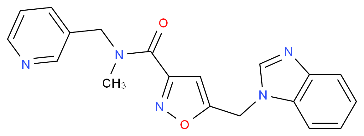 5-(1H-benzimidazol-1-ylmethyl)-N-methyl-N-(3-pyridinylmethyl)-3-isoxazolecarboxamide_分子结构_CAS_)