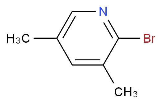 2-bromo-3,5-dimethylpyridine_分子结构_CAS_92992-85-3