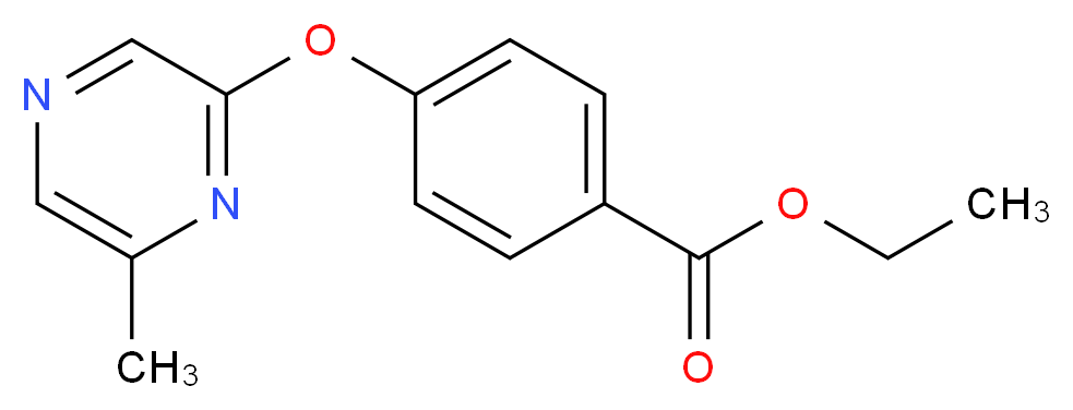 ethyl 4-[(6-methylpyrazin-2-yl)oxy]benzoate_分子结构_CAS_906353-03-5)