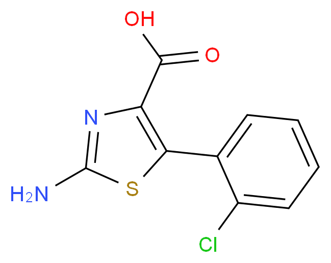 2-Amino-5-(2-chlorophenyl)-1,3-thiazole-4-carboxylic acid_分子结构_CAS_)
