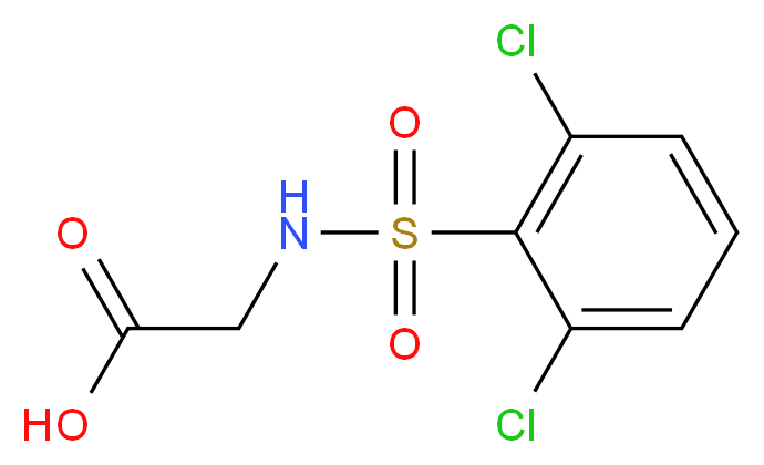 2-(2,6-dichlorobenzenesulfonamido)acetic acid_分子结构_CAS_19818-06-5