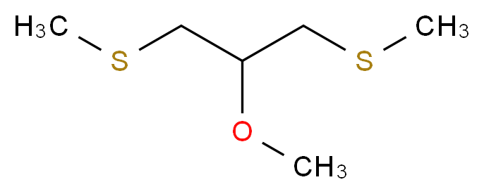 2-methoxy-1,3-bis(methylsulfanyl)propane_分子结构_CAS_31805-84-2