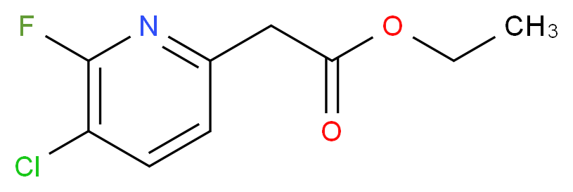 ETHYL (5-CHLORO-6-FLUOROPYRIDIN-2-YL)ACETATE_分子结构_CAS_)