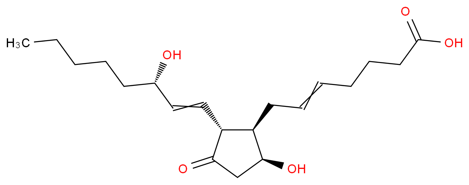 7-[(1R,2R,5S)-5-hydroxy-2-[(3S)-3-hydroxyoct-1-en-1-yl]-3-oxocyclopentyl]hept-5-enoic acid_分子结构_CAS_41598-07-6