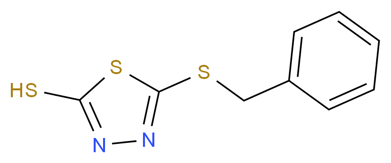 5-(Benzylsulfanyl)-1,3,4-thiadiazole-2-thiol_分子结构_CAS_4858-36-0)