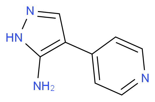 4-Pyridin-4-yl-2H-pyrazol-3-ylamine_分子结构_CAS_216661-87-9)