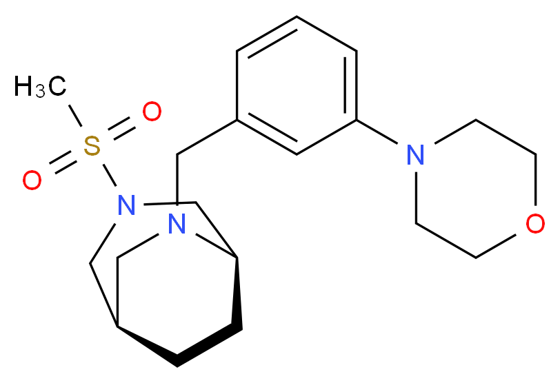 (1R*,5R*)-3-(methylsulfonyl)-6-(3-morpholin-4-ylbenzyl)-3,6-diazabicyclo[3.2.2]nonane_分子结构_CAS_)