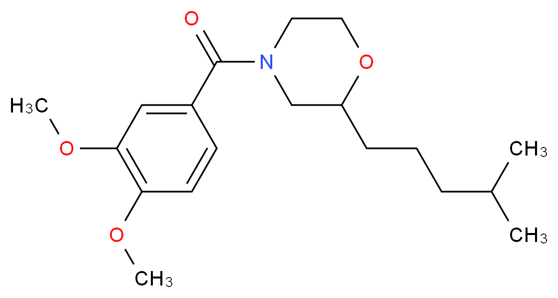 4-(3,4-dimethoxybenzoyl)-2-(4-methylpentyl)morpholine_分子结构_CAS_)