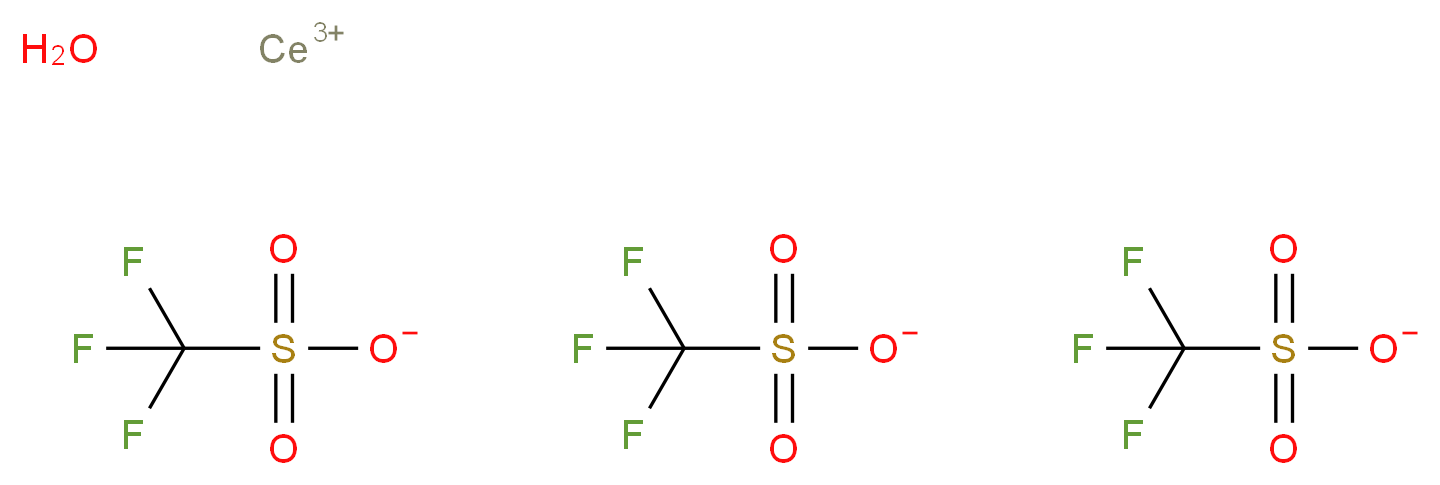 三氟甲烷磺酸铈_分子结构_CAS_698999-65-4)