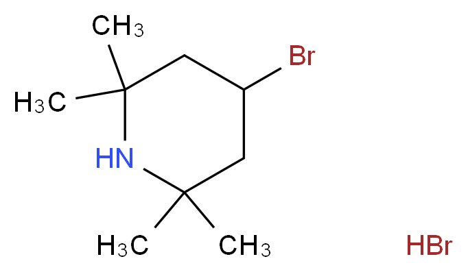 2,2,6,6-Tetramethyl-4-bromopiperidine, Hydrobromide_分子结构_CAS_1920-00-9)