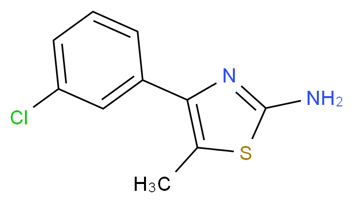 4-(3-Chloro-phenyl)-5-methyl-thiazol-2-ylamine_分子结构_CAS_)