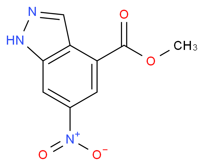 methyl 6-nitro-1H-indazole-4-carboxylate_分子结构_CAS_885518-55-8