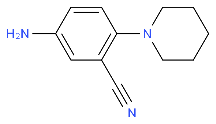 5-Amino-2-(piperidin-1-yl)benzonitrile_分子结构_CAS_34595-33-0)