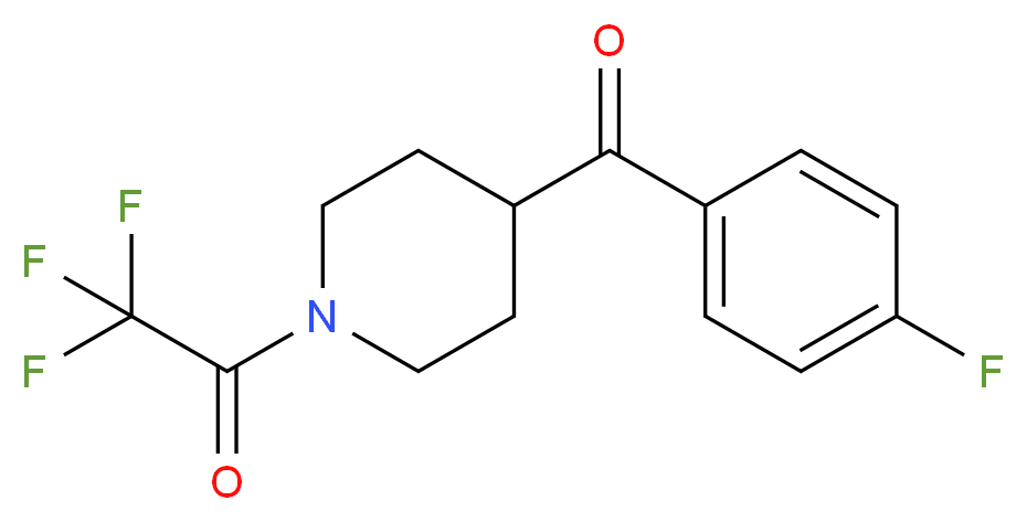 2,2,2-trifluoro-1-[4-(4-fluorobenzoyl)piperidin-1-yl]ethan-1-one_分子结构_CAS_1159982-32-7