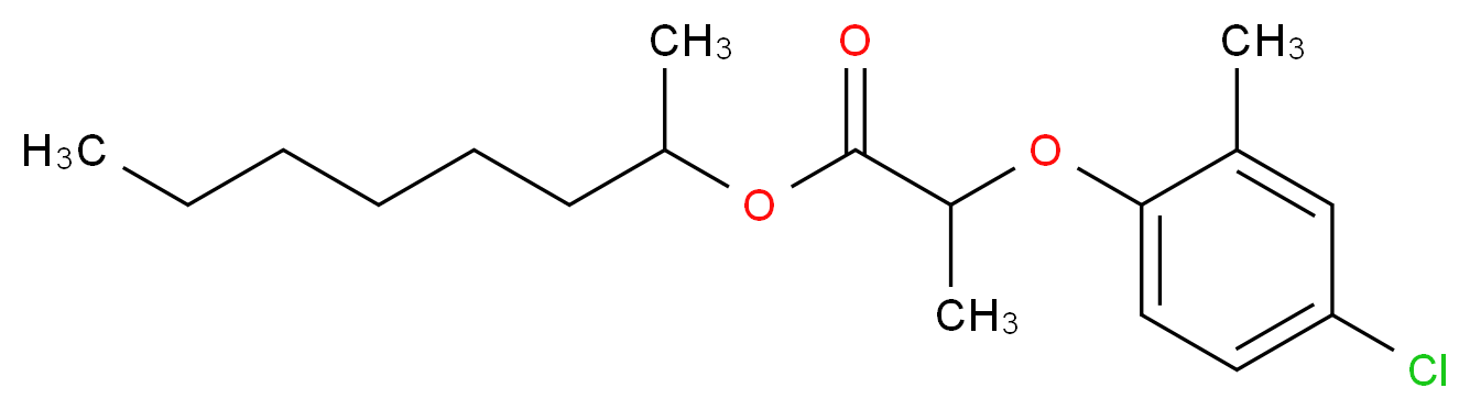 2-甲-4-氯丙酸-2-辛酯_分子结构_CAS_28473-03-2)