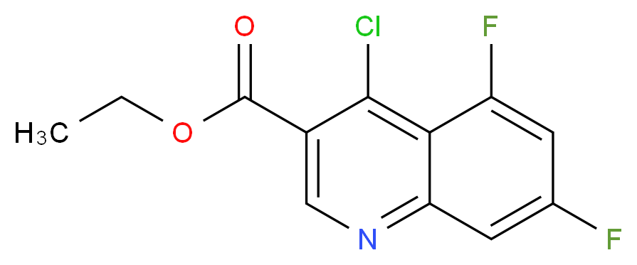 ethyl 4-chloro-5,7-difluoroquinoline-3-carboxylate_分子结构_CAS_311346-69-7