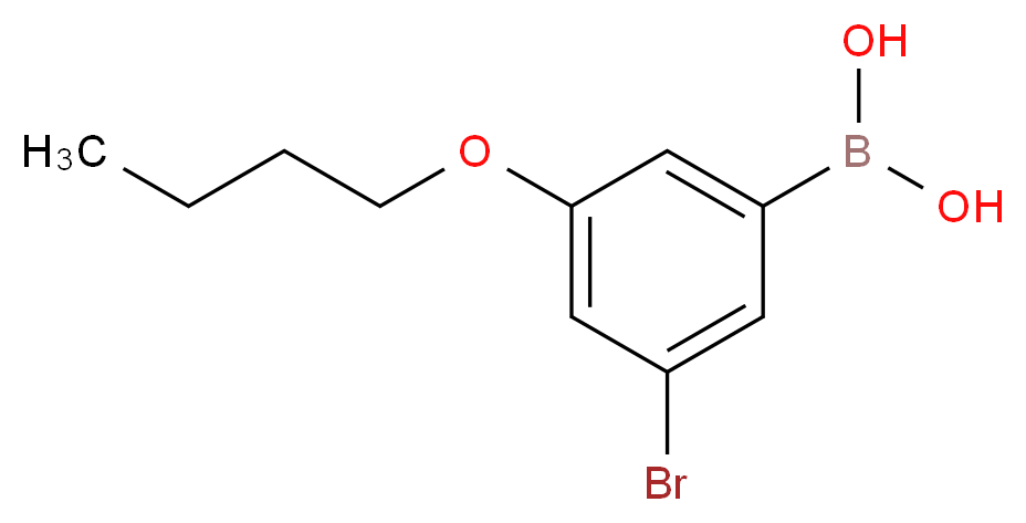 (3-bromo-5-butoxyphenyl)boronic acid_分子结构_CAS_1072951-84-8