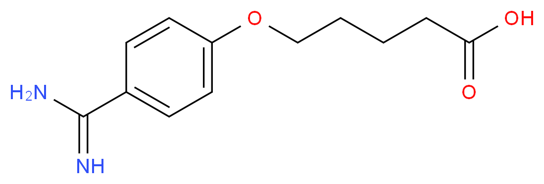 5-(4-carbamimidoylphenoxy)pentanoic acid_分子结构_CAS_144602-61-9