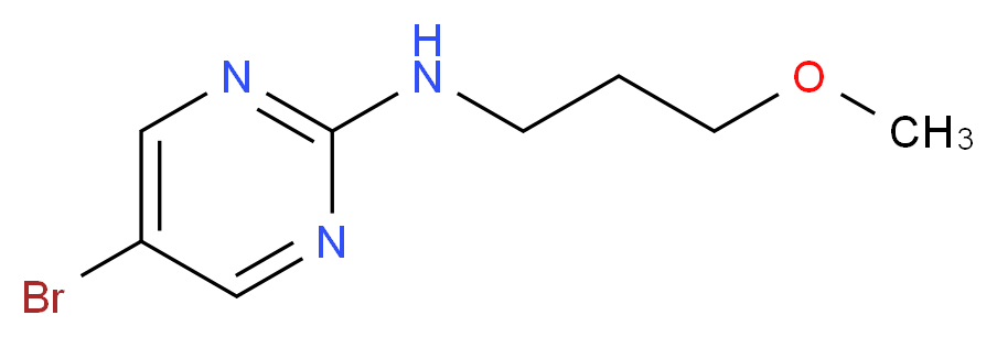 5-Bromo-2-(3-methoxypropylamino)pyrimidine_分子结构_CAS_1189482-51-6)