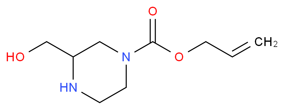 3-HYDROXYMETHYL-PIPERAZINE-1-CARBOXYLIC ACID ALLYL ESTER_分子结构_CAS_885275-39-8)