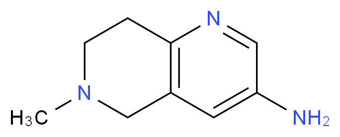 3-Amino-5,6,7,8-tetrahydro-6-methyl-1,6-naphthyridine_分子结构_CAS_216966-37-9)