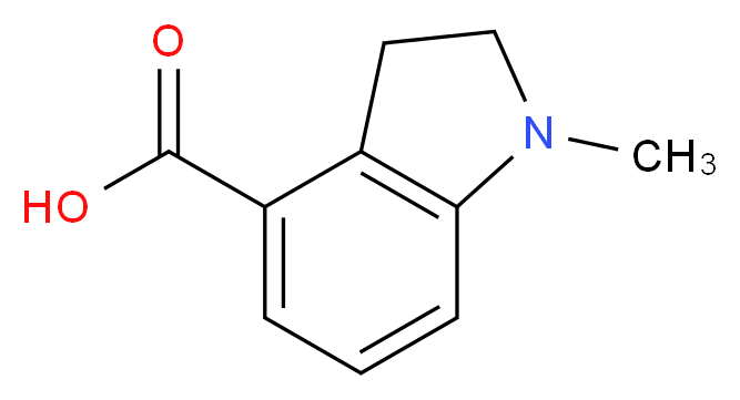1-methylindoline-4-carboxylic acid_分子结构_CAS_)