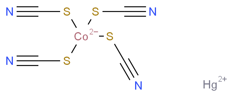 四硫代氰钴酸汞_分子结构_CAS_27685-51-4)