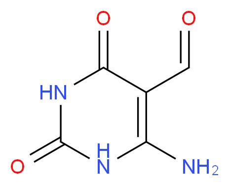 6-Amino-2,4-dioxo-1,2,3,4-tetrahydro-pyrimidine-5-carbaldehyde_分子结构_CAS_87166-64-1)