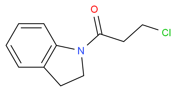 3-chloro-1-(2,3-dihydro-1H-indol-1-yl)propan-1-one_分子结构_CAS_64140-62-1