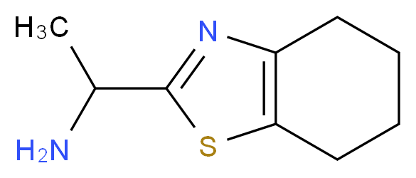 1-(4,5,6,7-tetrahydro-1,3-benzothiazol-2-yl)ethan-1-amine_分子结构_CAS_642929-73-5
