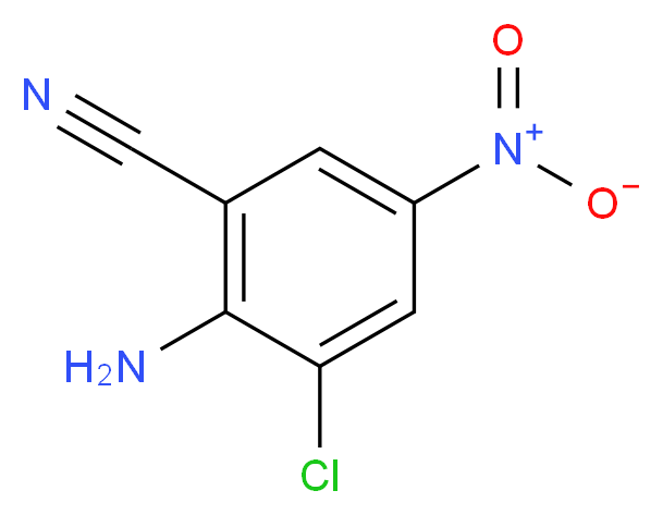 2-amino-3-chloro-5-nitrobenzonitrile_分子结构_CAS_20352-84-5