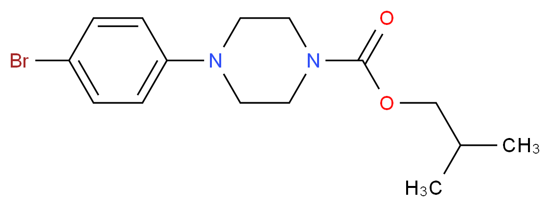 2-methylpropyl 4-(4-bromophenyl)piperazine-1-carboxylate_分子结构_CAS_1226808-71-4