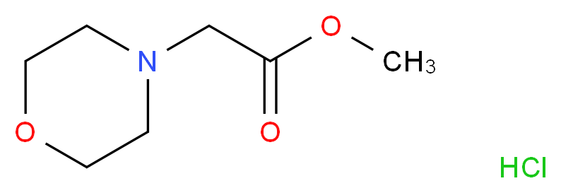 methyl 2-(morpholin-4-yl)acetate hydrochloride_分子结构_CAS_67067-94-1
