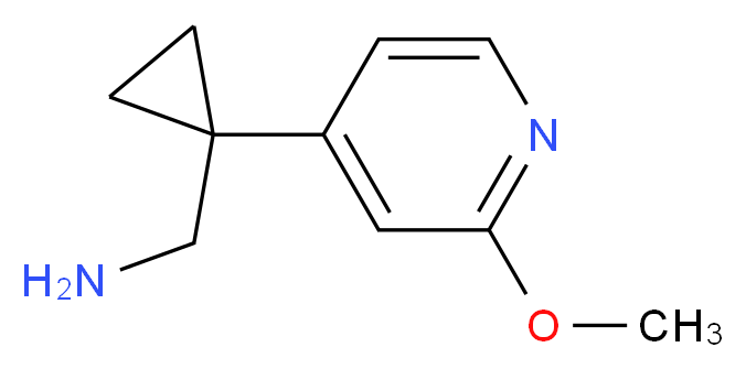 [1-(2-methoxypyridin-4-yl)cyclopropyl]methanamine_分子结构_CAS_1060807-10-4