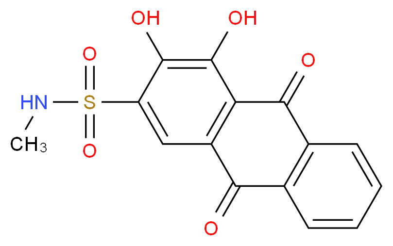 3,4-Dihydroxy-N-methyl-9,10-dioxo-9,10-dihydroanthracene-2-sulfonamide_分子结构_CAS_1313738-86-1)