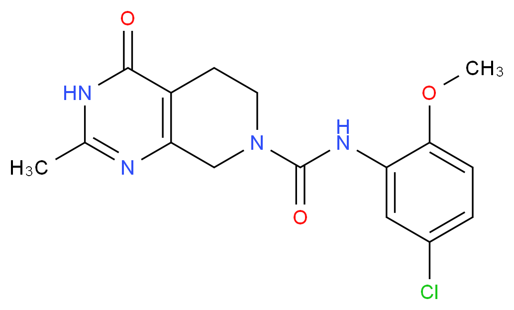 N-(5-chloro-2-methoxyphenyl)-2-methyl-4-oxo-4,5,6,8-tetrahydropyrido[3,4-d]pyrimidine-7(3H)-carboxamide_分子结构_CAS_)