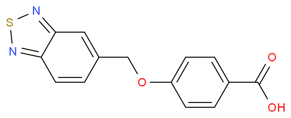 4-(2,1,3-Benzothiadiazol-5-ylmethoxy)-benzenecarboxylic acid_分子结构_CAS_)