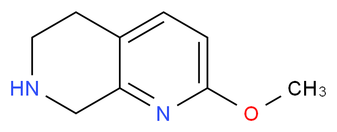 2-methoxy-5,6,7,8-tetrahydro-1,7-naphthyridine_分子结构_CAS_1196151-74-2